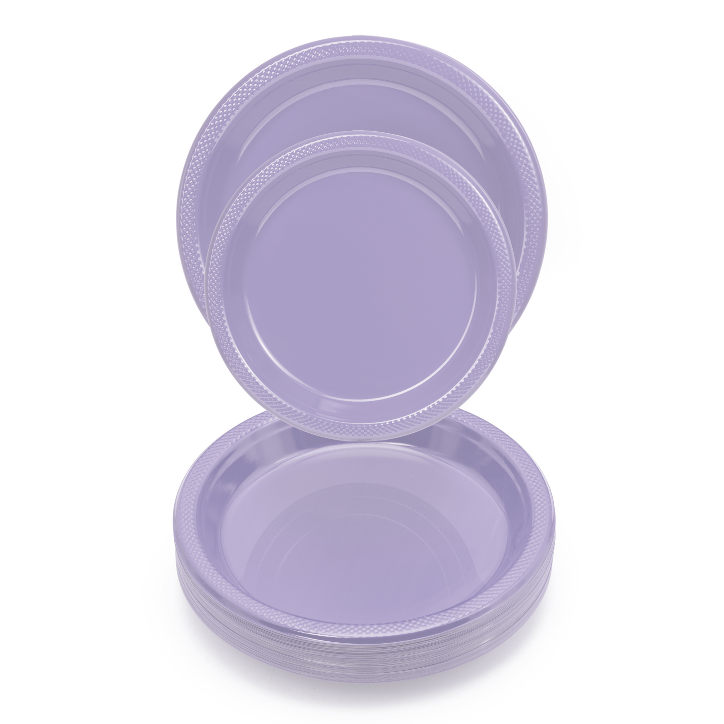 9 In. Lavender Plastic Plates Disposable - 50 Ct.