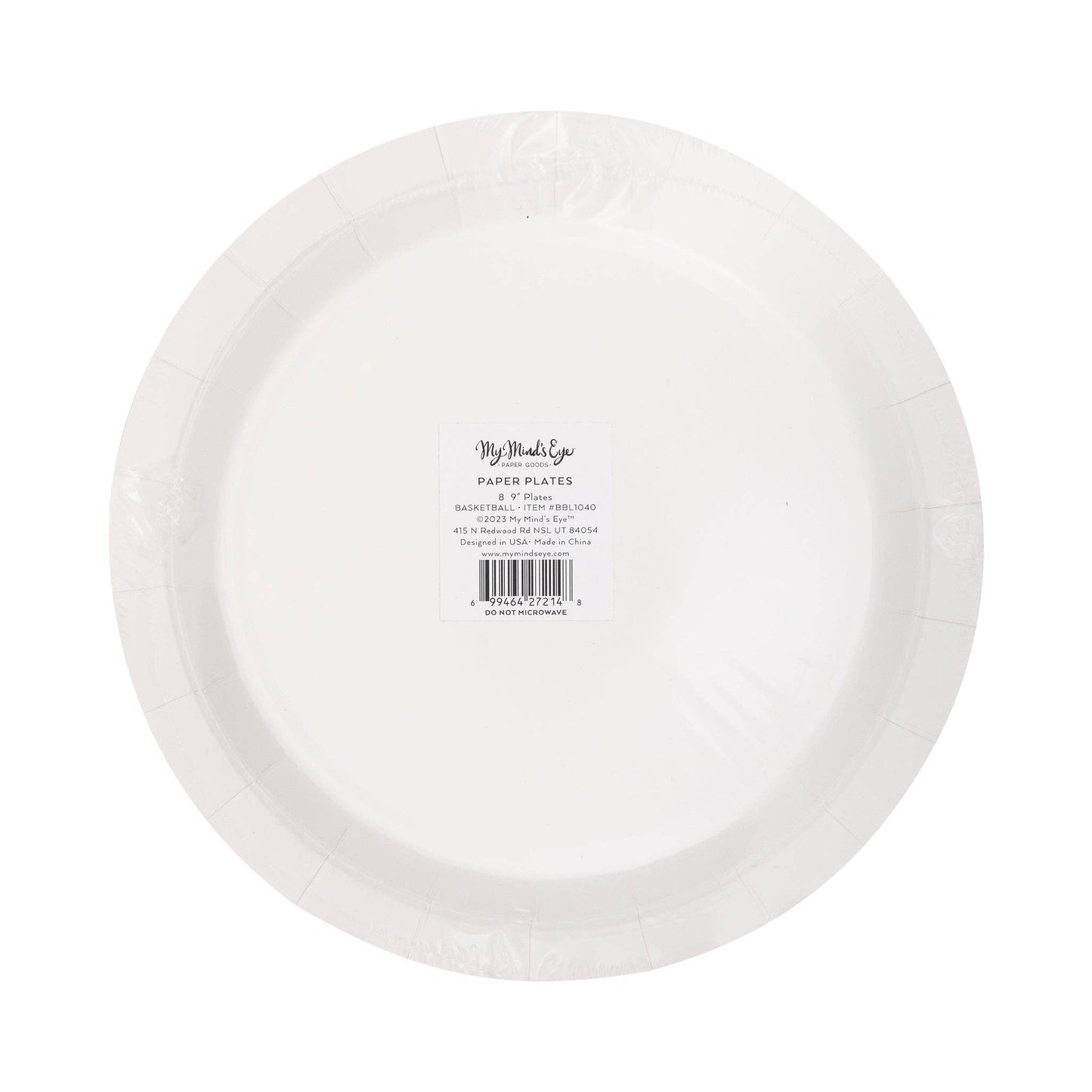 Basketball 9" Paper Plates