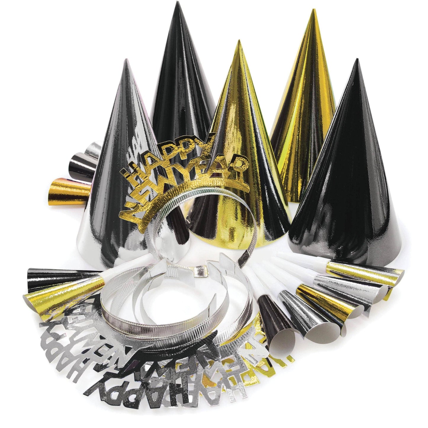 Bulk Black Silver Gold New Year Wearables Kit for 10