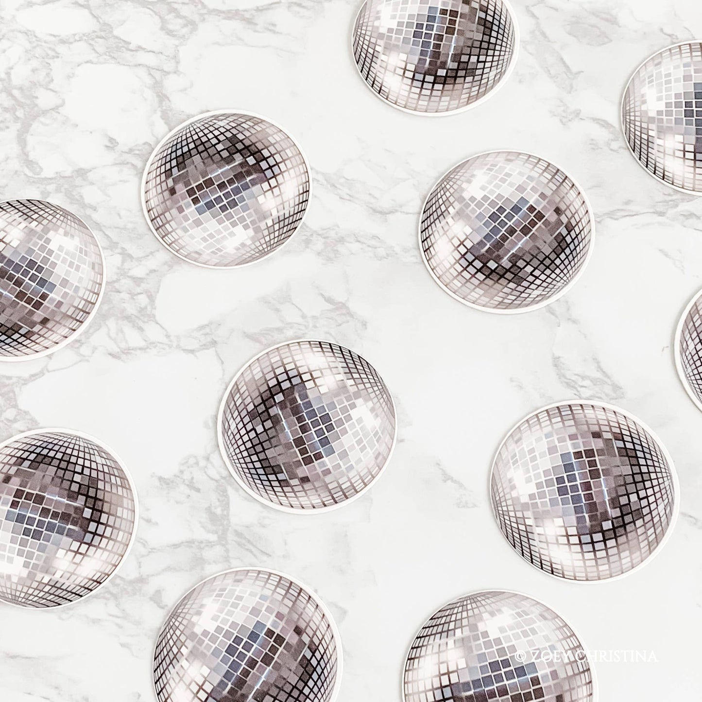 Disco Ball Themed Paper straws (12 Pack)