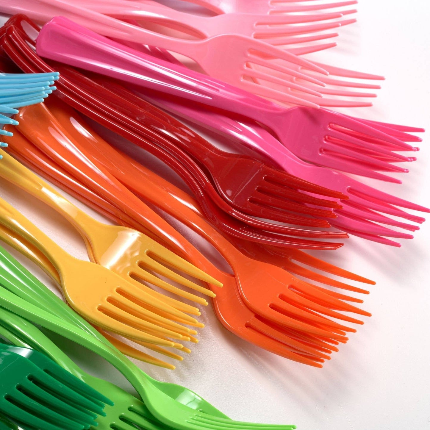 Heavy Duty Cerise Plastic Forks - 50 Ct.: 7.5 in.