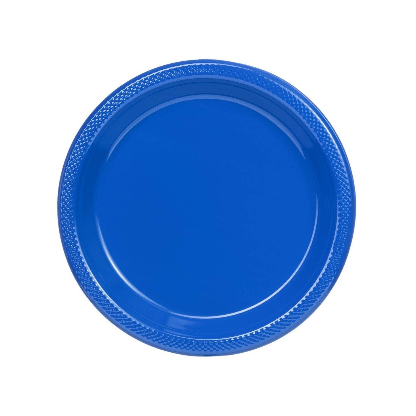 7 In. Dark Blue Plastic Plates Disposable - 50 Ct.