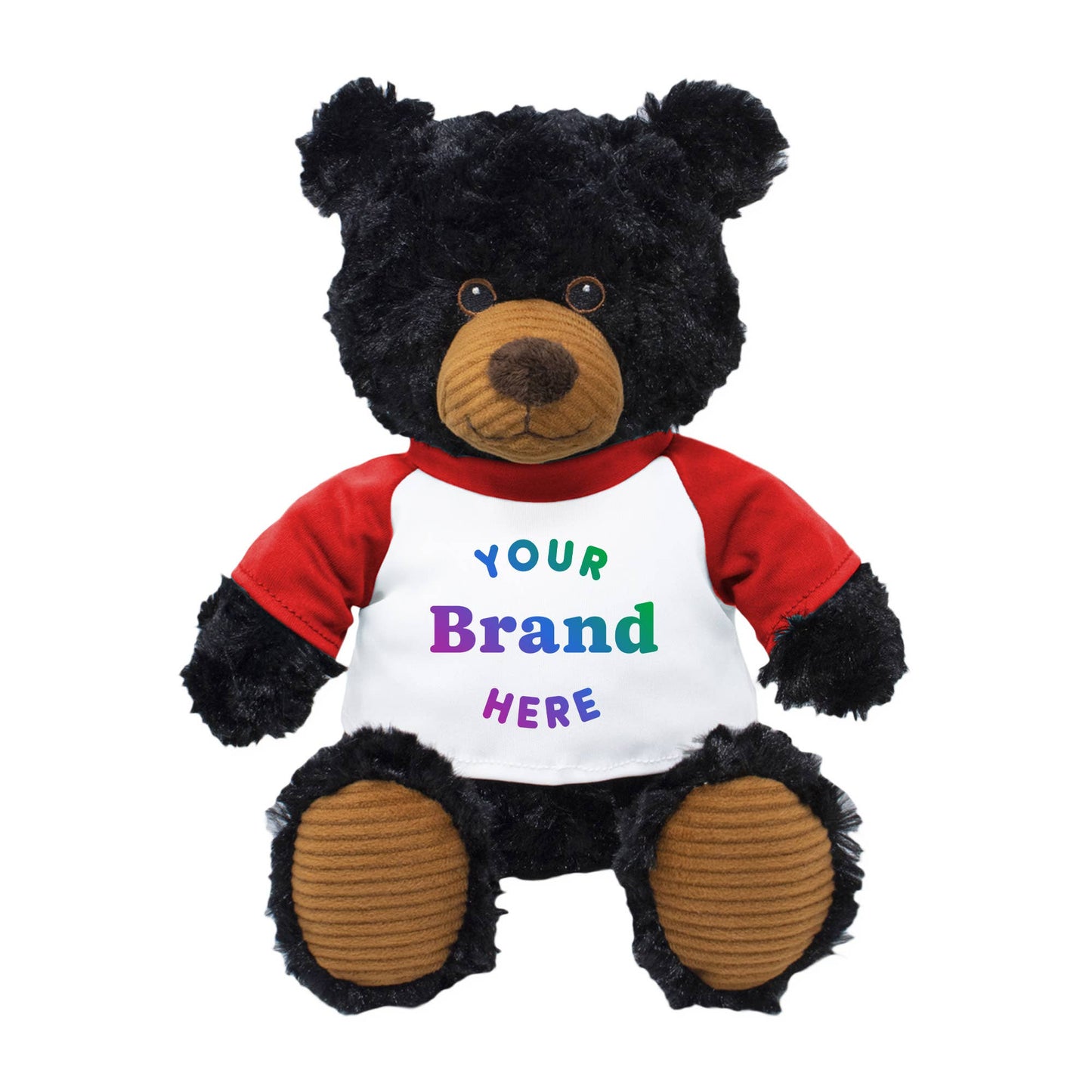 9" Customizable Plush Black Bear