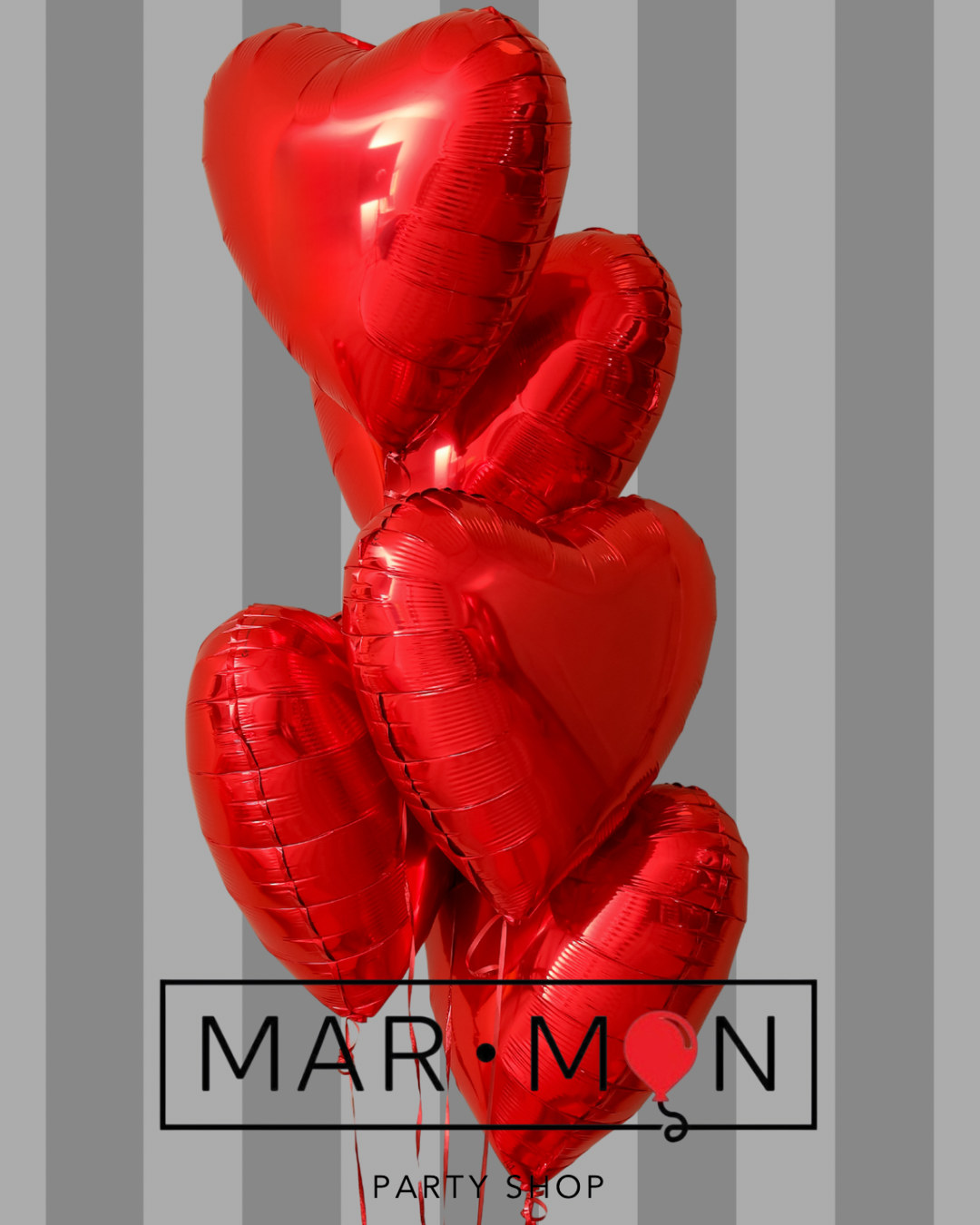 18" Metallic Red Heart Balloon