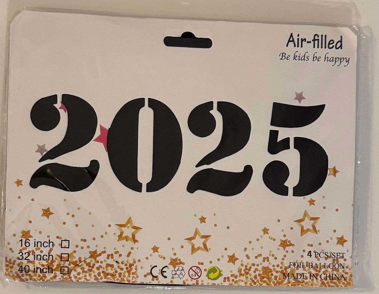 New Year 2025 Foil Number BLACK Balloon: Ring in the New Year with Style!