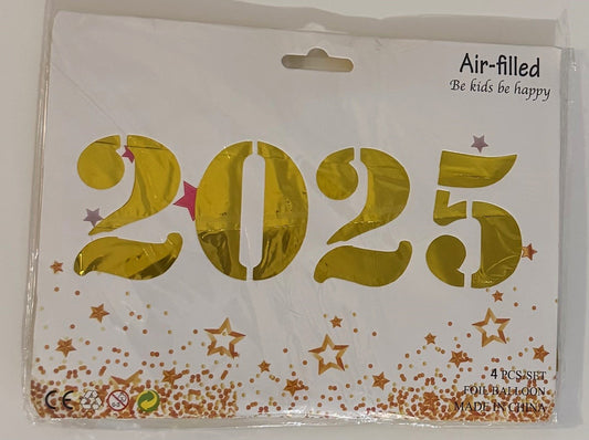 New Year 2025 Foil Number GOLD Balloon: Ring in the New Year with Style!