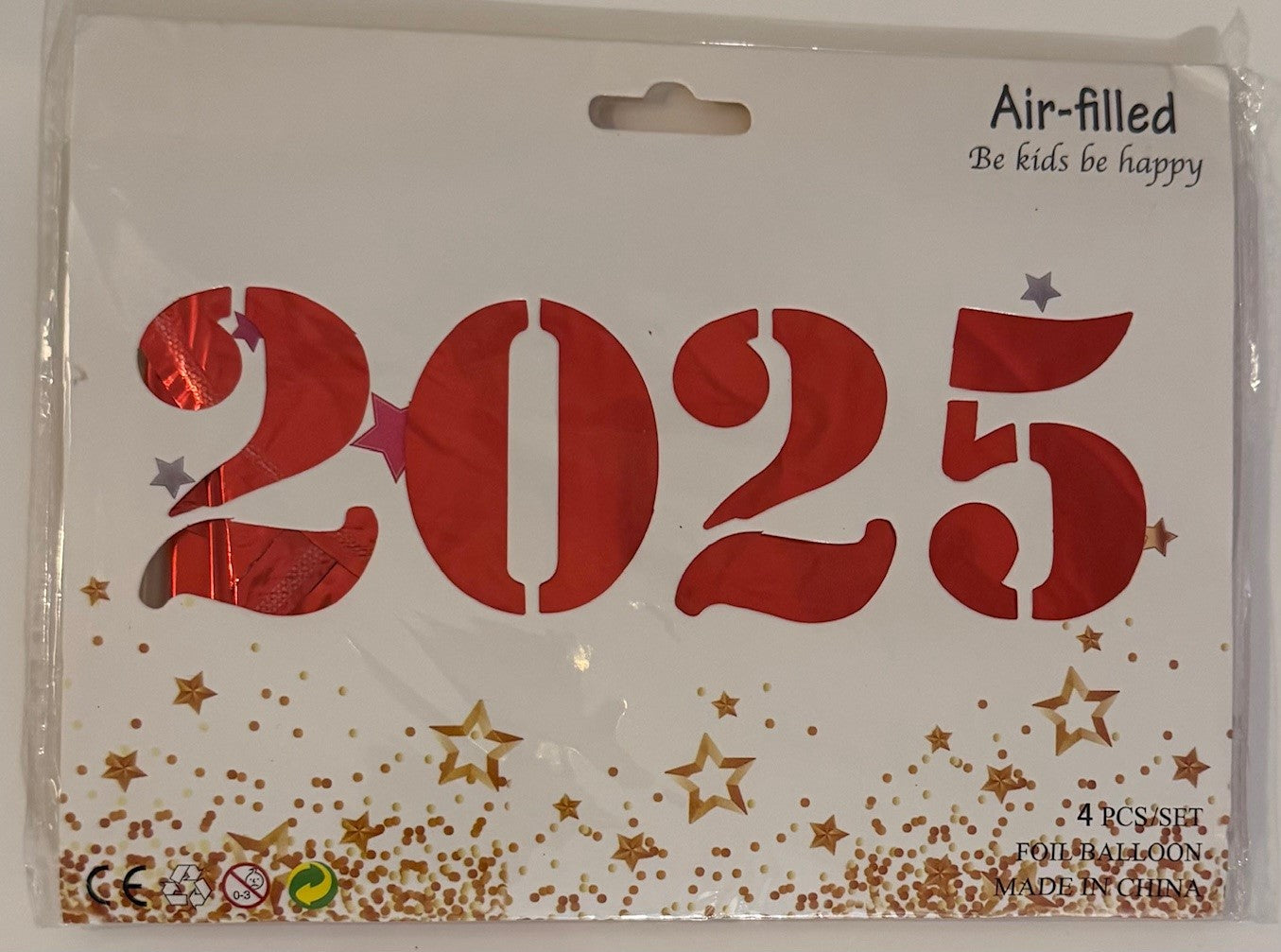 New Year 2025 Foil Number RED Balloon: Ring in the New Year with Style!