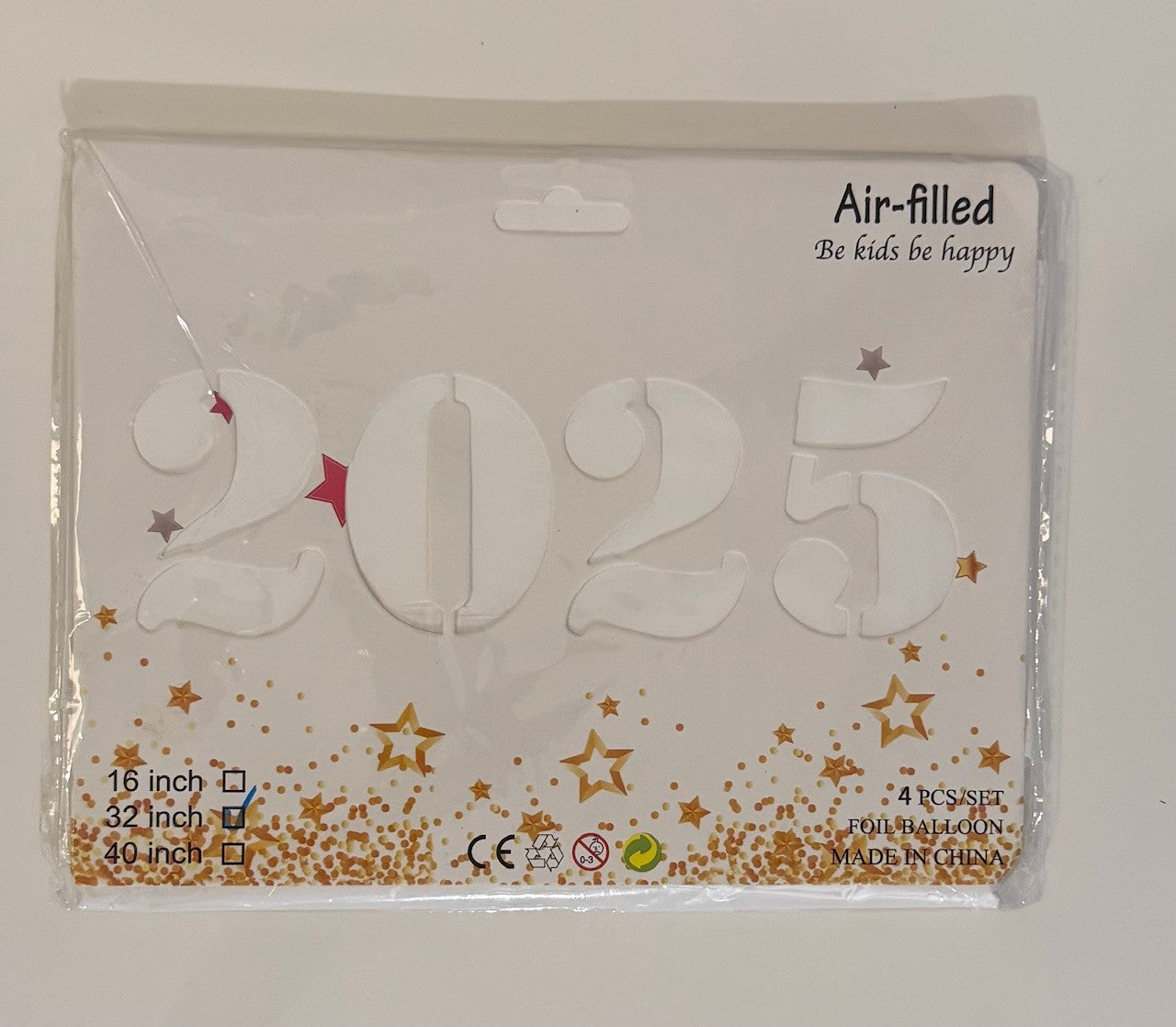 New Year 2025 Foil Number WHITE Balloon: Ring in the New Year with Style!