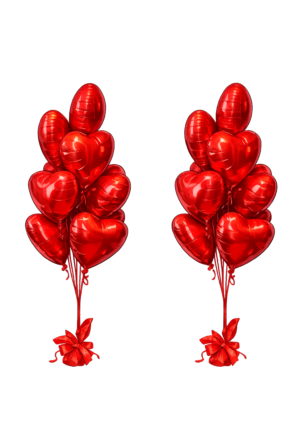 Red Hearts Balloon Bouquet