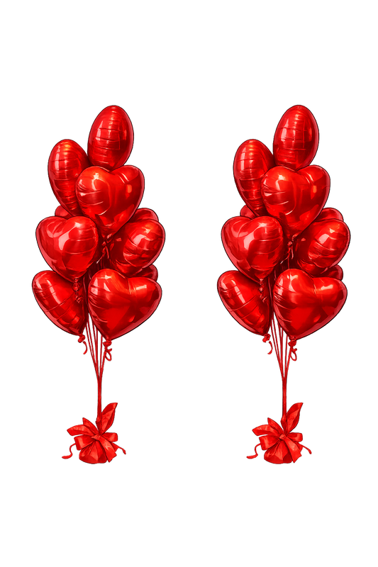 Red Hearts Balloon Bouquet