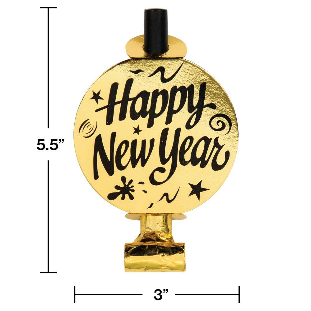 Bulk Silver and Gold Foil Party Blowers (6 pck)