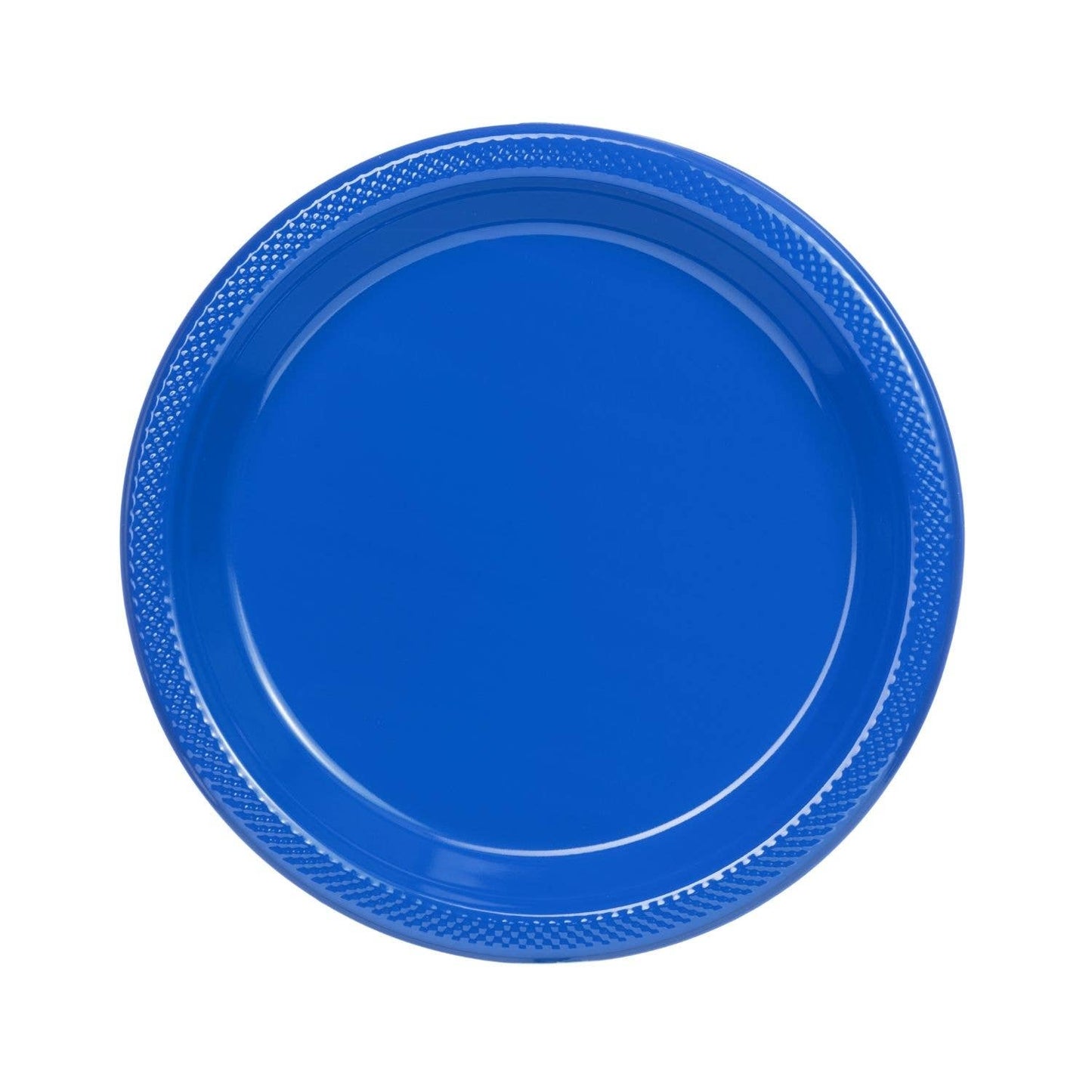 9 In. Dark Blue Plastic Plates Disposable - 50 Ct.