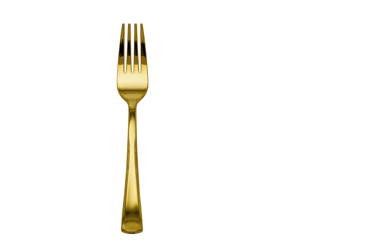 Exquisite Classic Gold Plastic Forks - 20 Count