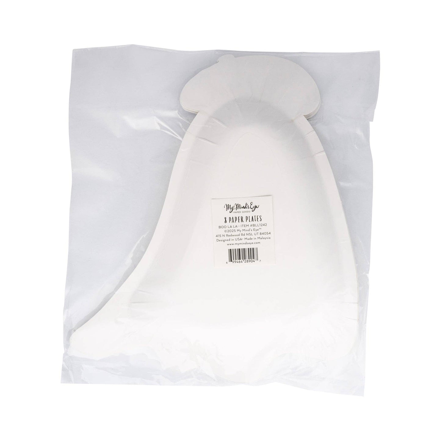 BLL1242 - Boo La La Ghost Shaped Paper Plate