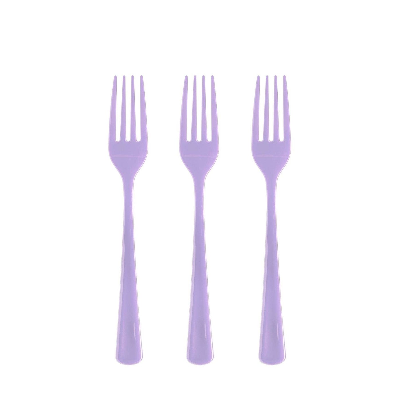 Heavy Duty Lavender Plastic Forks - 50 Ct.: 7.5 in.