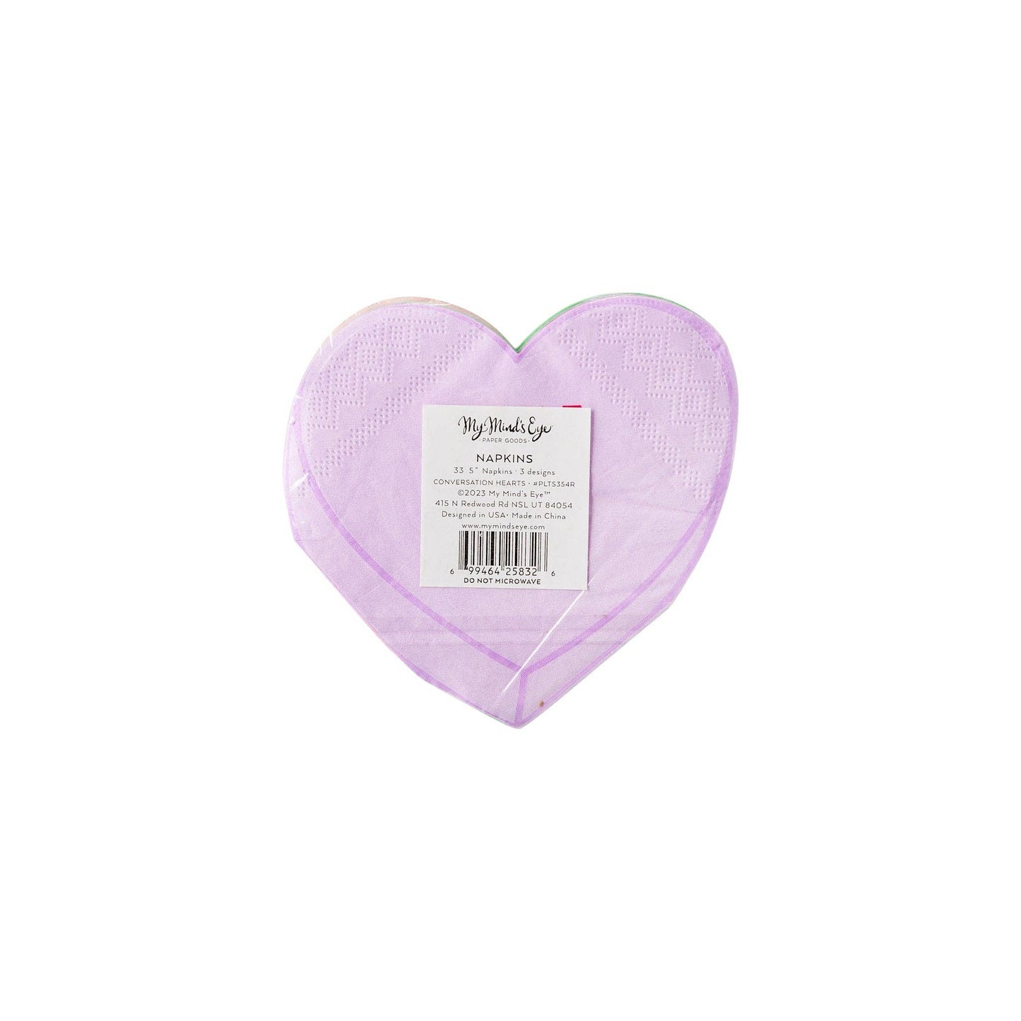 Shaped Candy Heart Paper Napkin Set