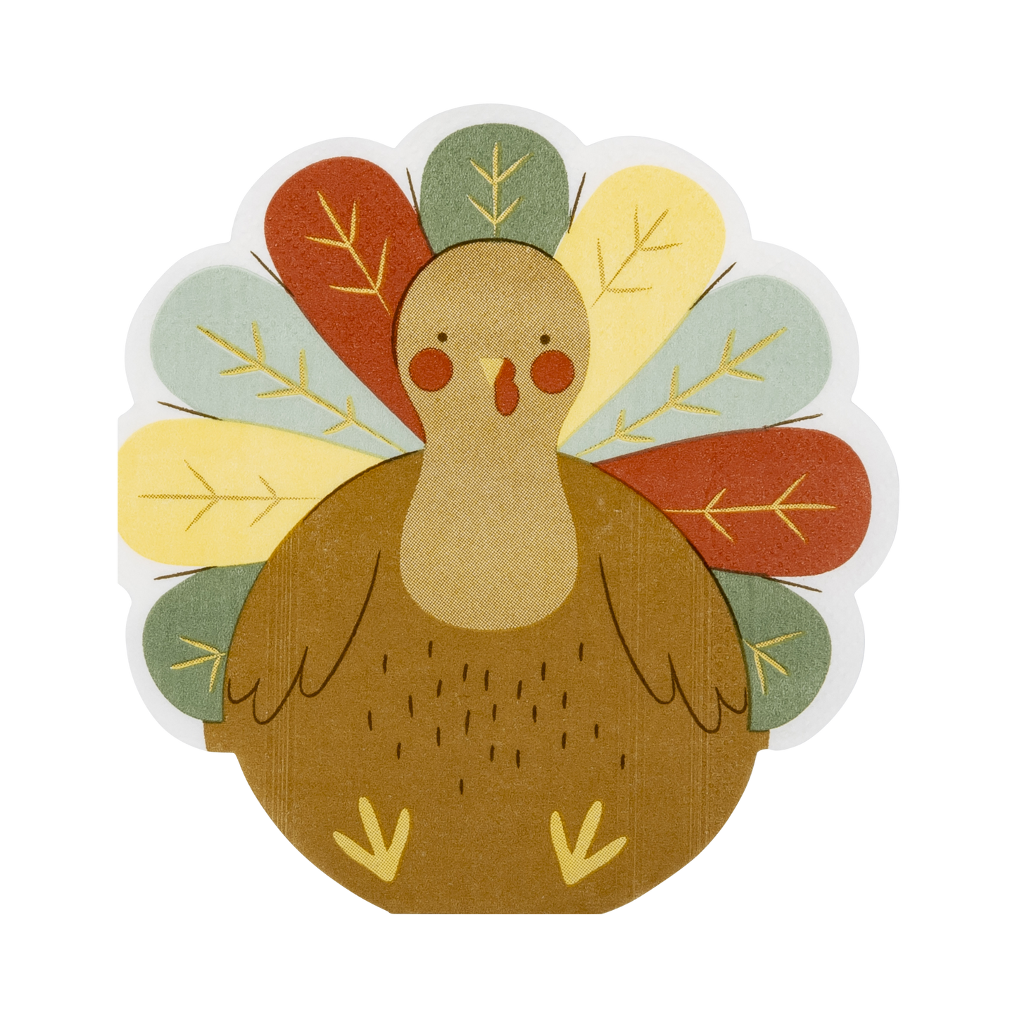 PLNP519 - Shaped Turkey cocktail Napkin
