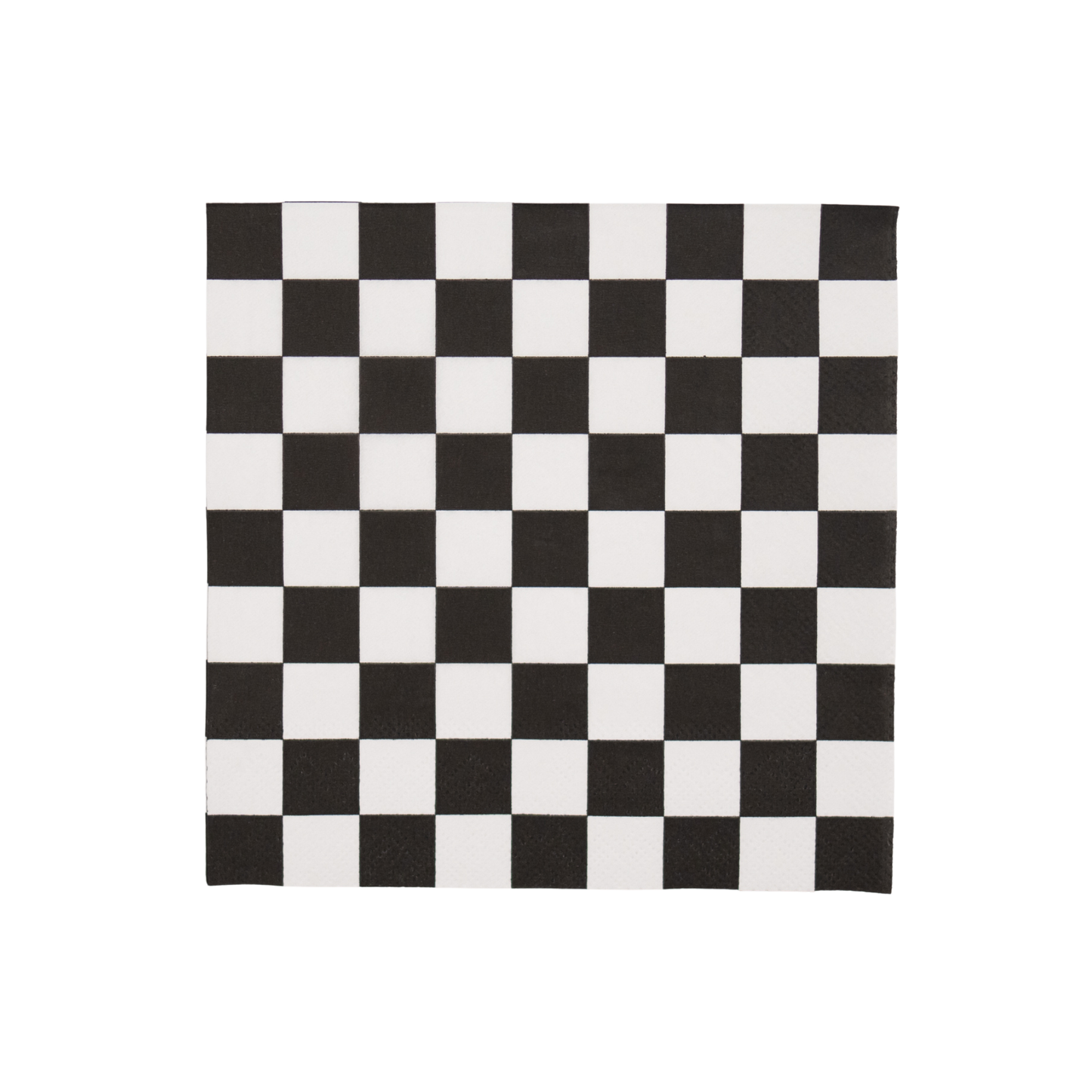 BLACK AND WHITE SIGNATURE CHECKER LARGE NAPKINS