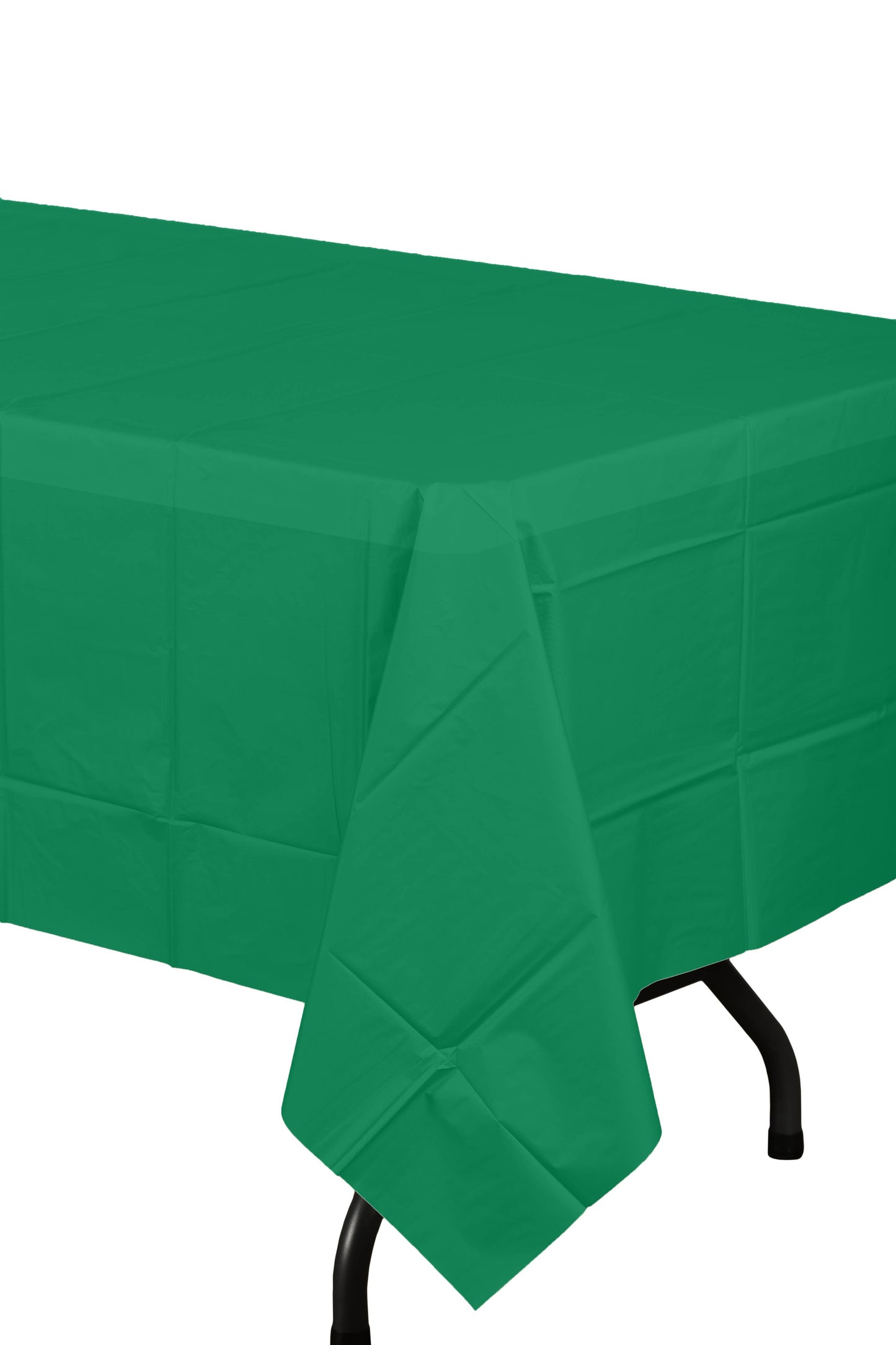 Emerald Green Plastic Tablecloth |54 in. x 108 in.: Emerald Green / 54 in. x 108 in.