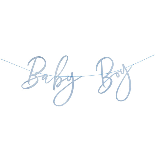 Blue 'Baby Boy' Banner 2M