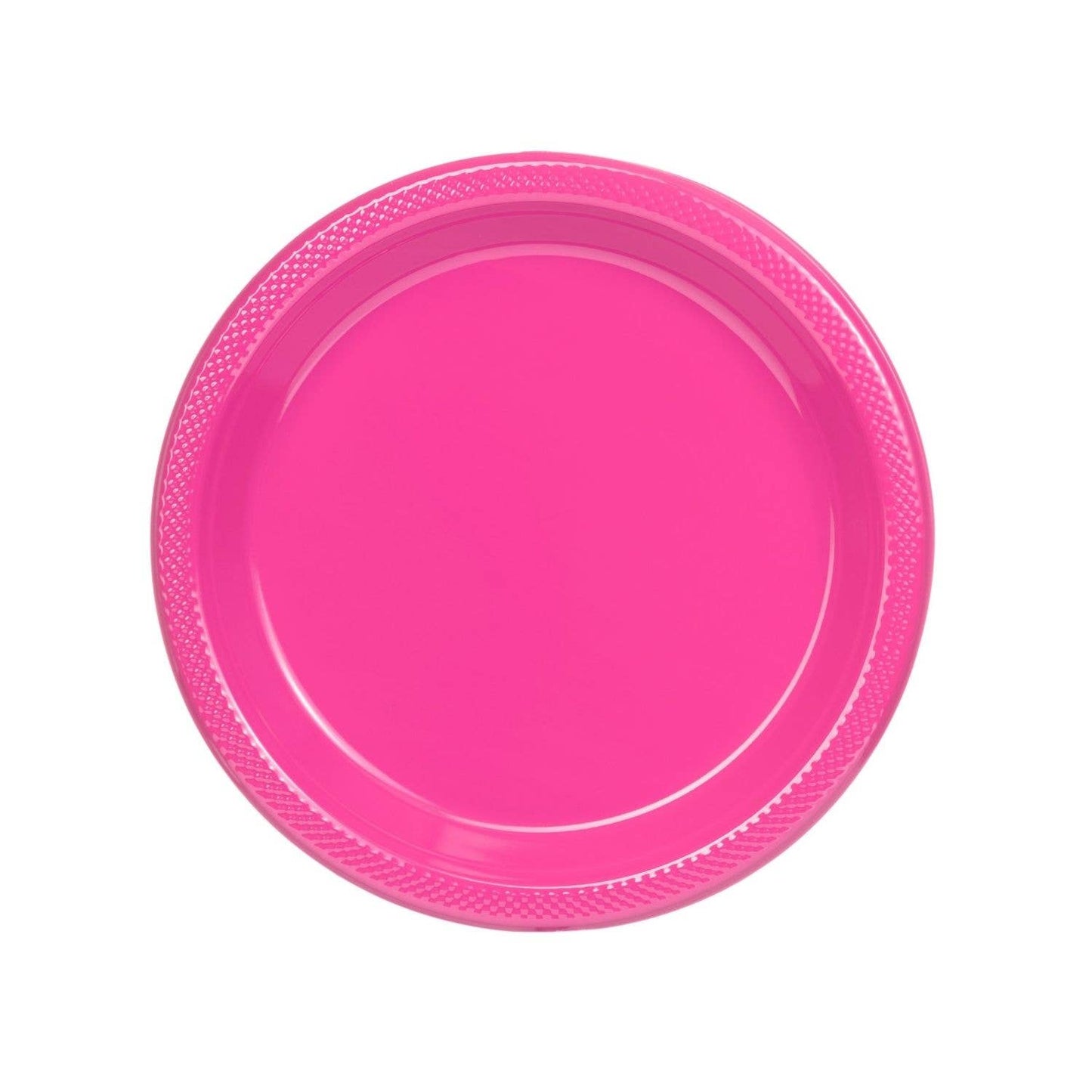 7 In. Cerise Plastic Plates Disposable - 50 Ct.: