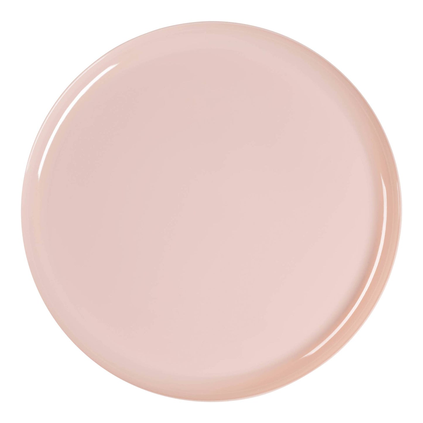 10" Pink Flat Round Plastic Dinner Plates