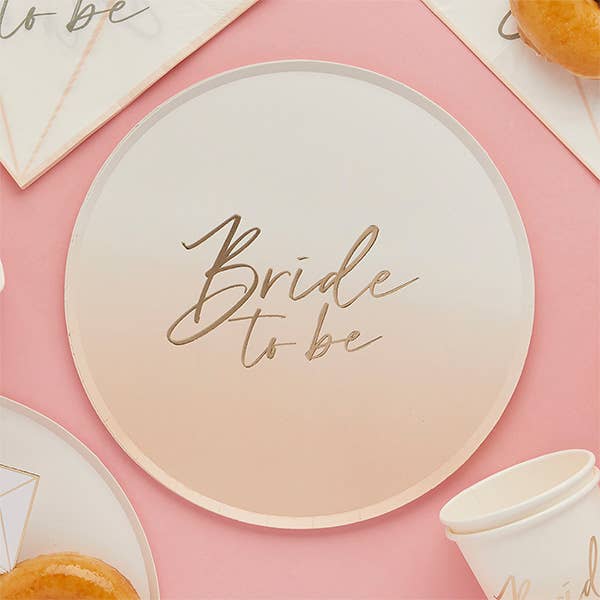 Bride To Be Paper Plates 8 Pack