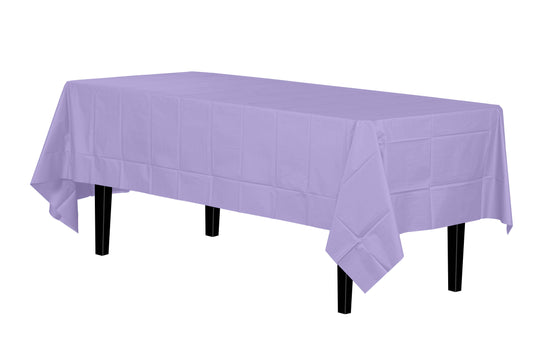 Lavender Disposable Plastic Tablecloth - 54 in. x 108 in.