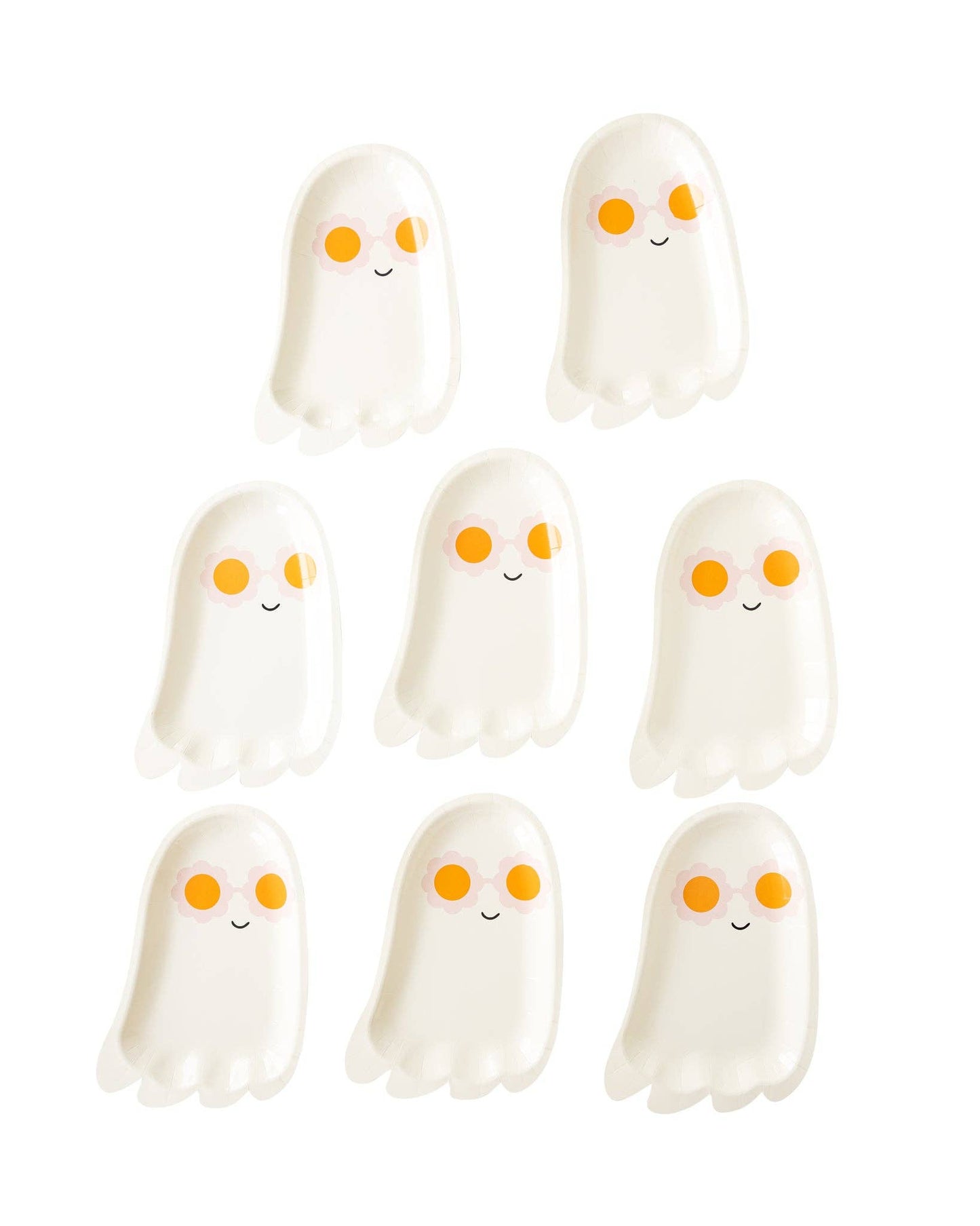 PUM1046 -  Hey Pumpkin Sunny Ghost Shaped Paper Plate