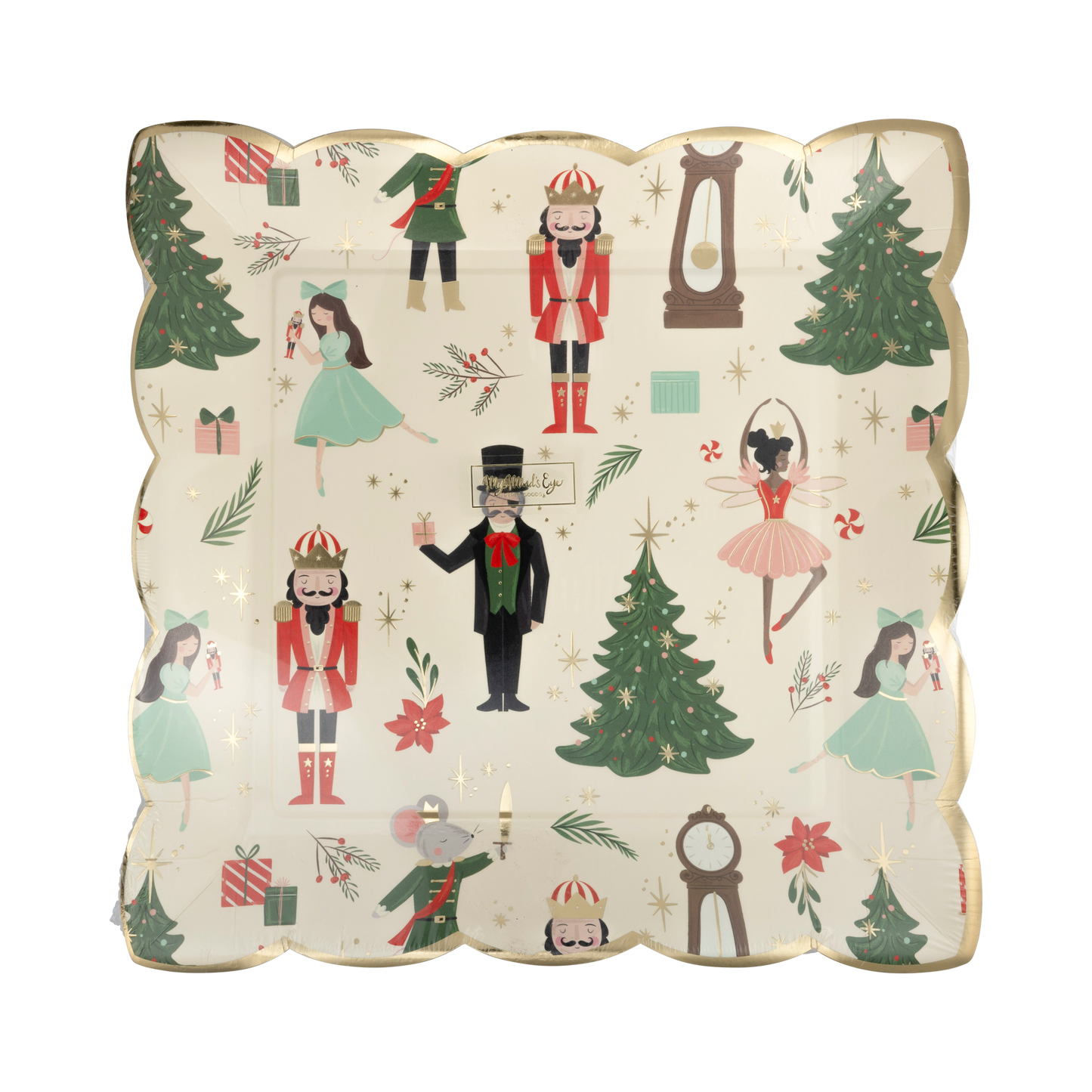 Nutcracker Pattern 9" Plates