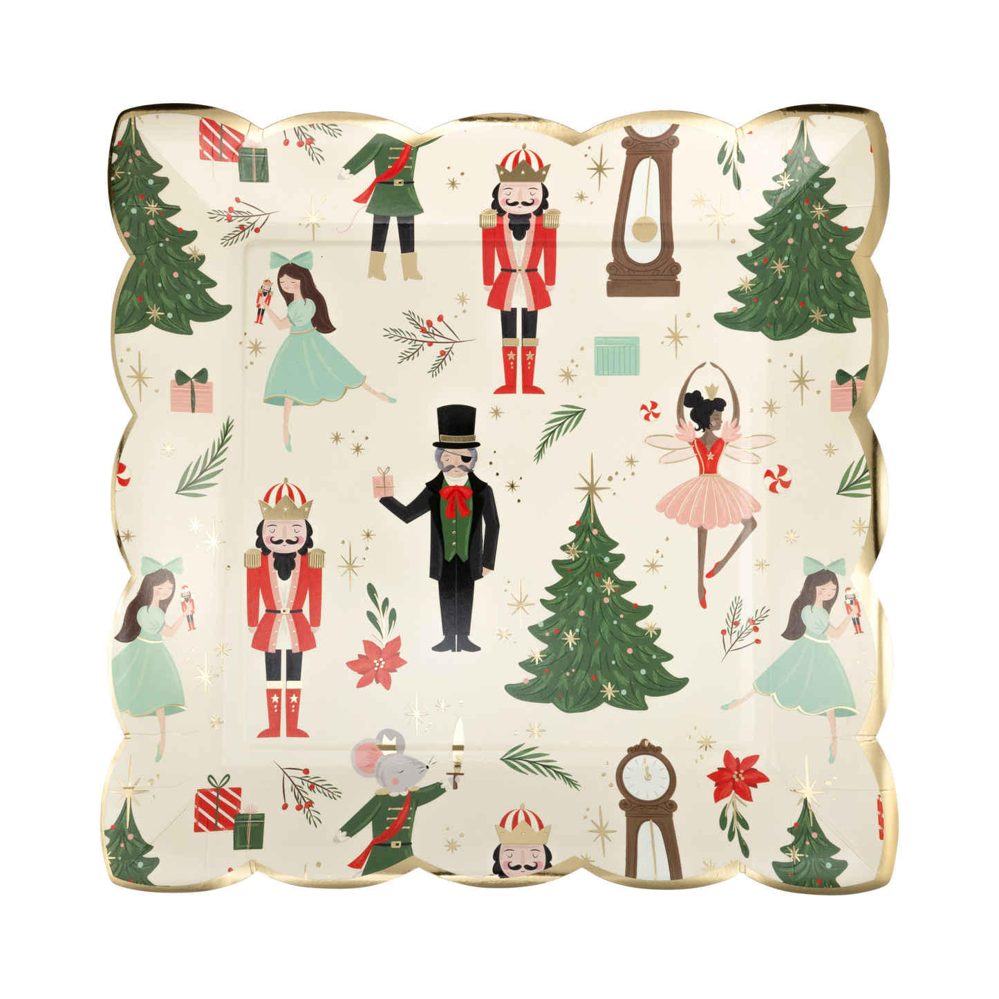 Nutcracker Pattern 9" Plates