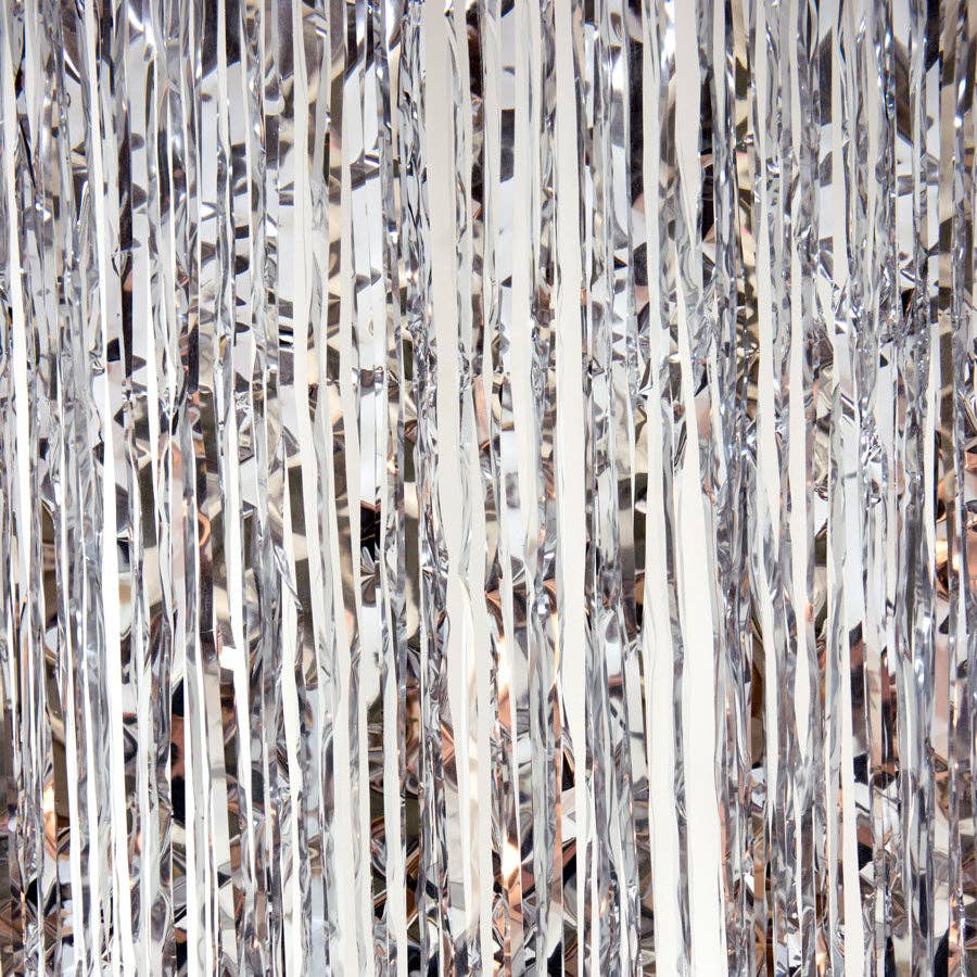 Metallic Backdrop Curtain 36" x 96" - Silver: Silver
