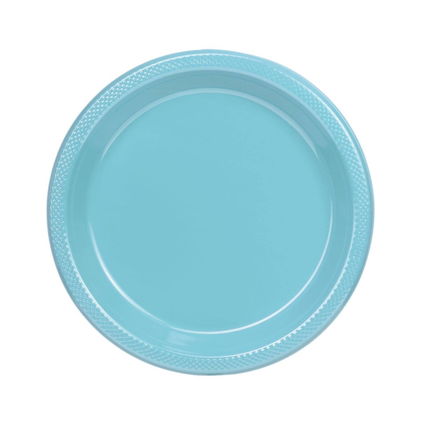 9 In. Light Blue Plastic Plates Disposable - 50 Ct.