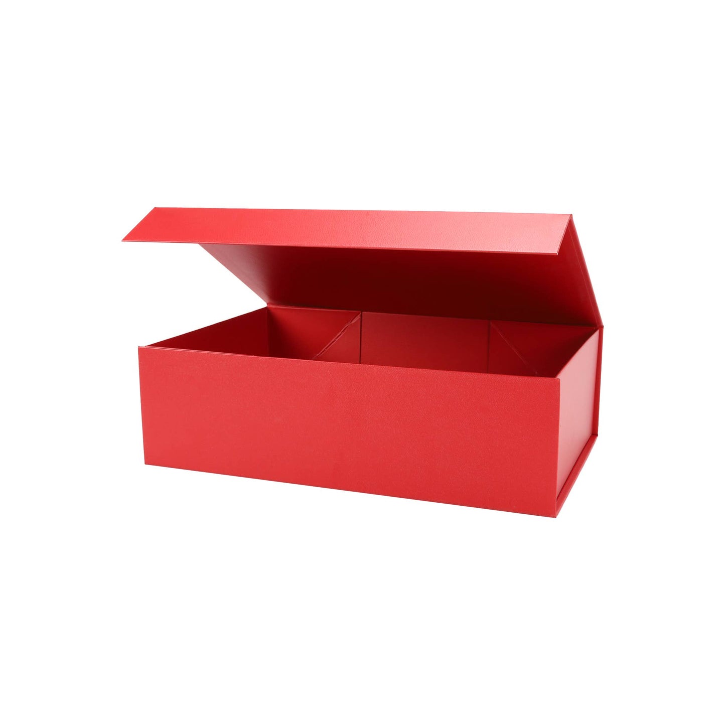 14" x 9" x 4.3" Collapsable Gift Box w/ Magnetic Square Flap: Red