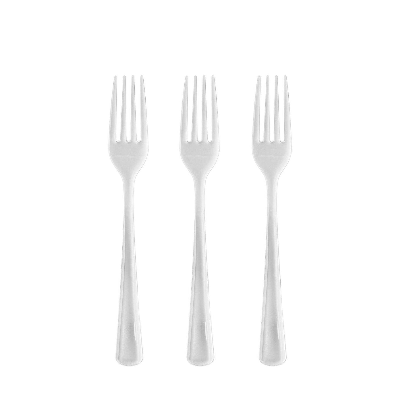 Heavy Duty Clear Plastic Forks - 50 Ct.  Clear / 7.5 in.