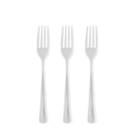 Heavy Duty Clear Plastic Forks - 50 Ct.  Clear / 7.5 in.