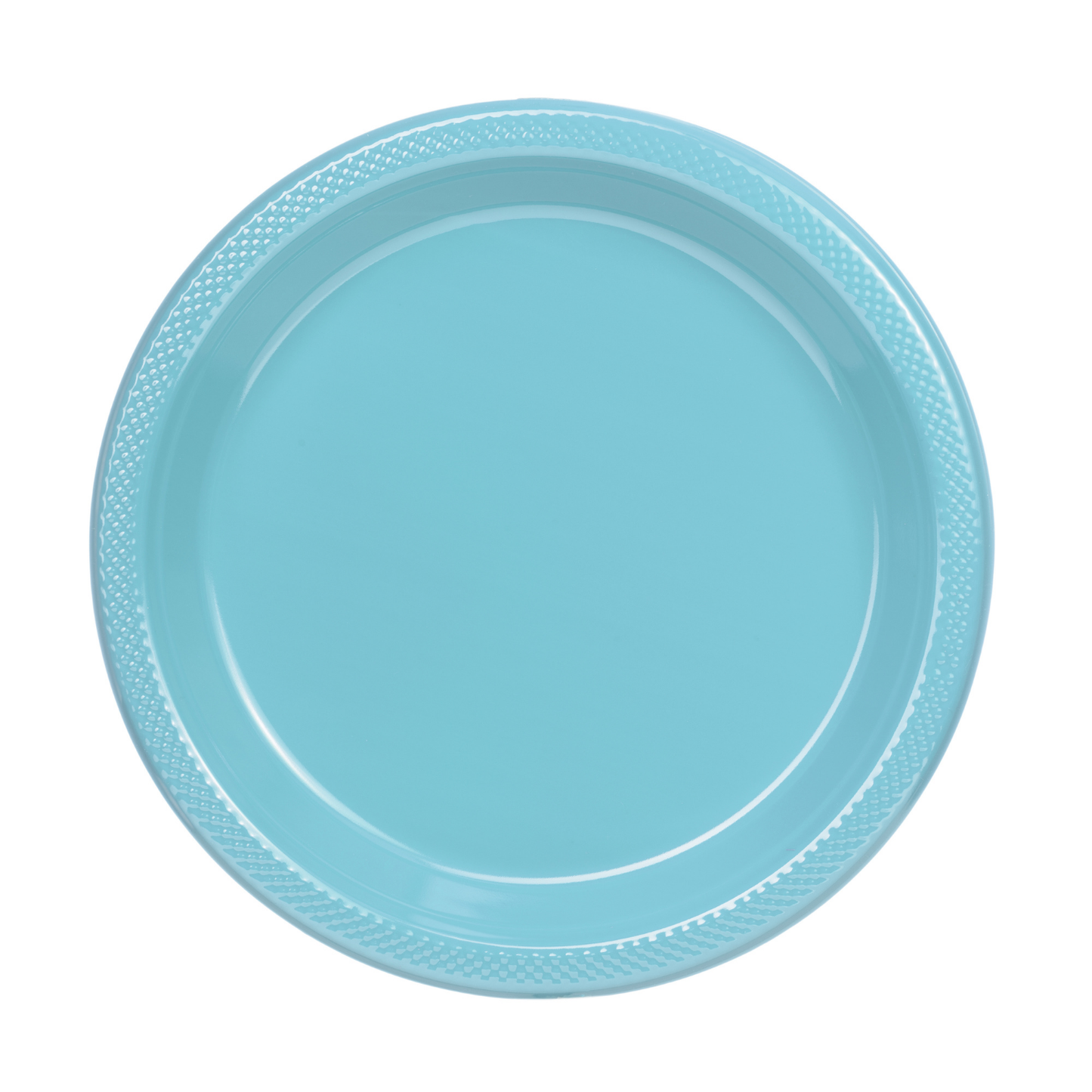 7 In. Light Blue Plastic Plates Disposable - 50 Ct.