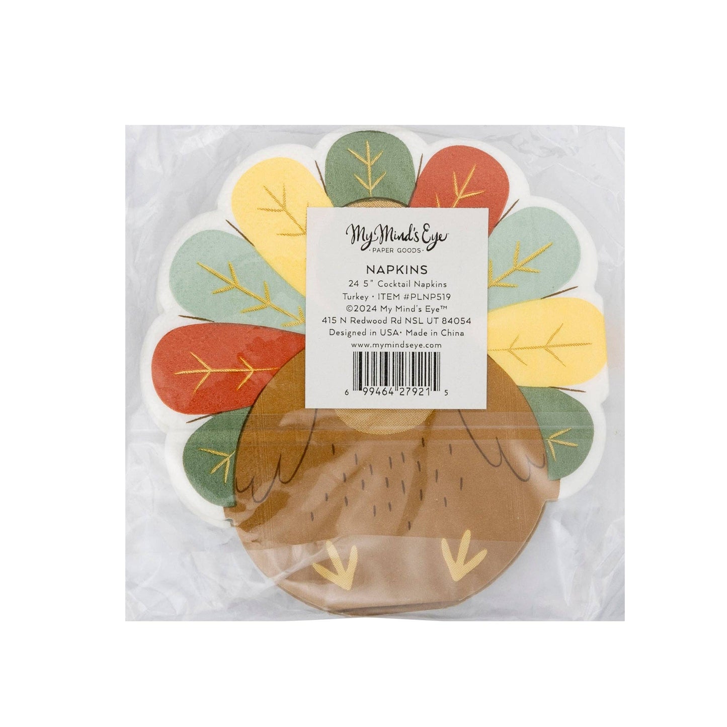 PLNP519 - Shaped Turkey cocktail Napkin