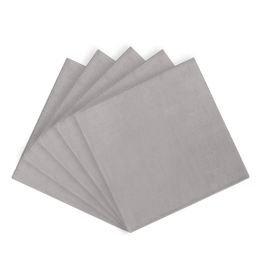 Silver Paper Luncheon  Napkins - 50 Ct.: 13 in. x 13 in.